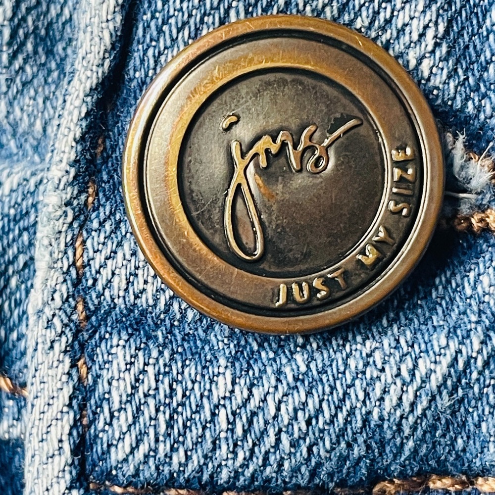 Just My Size JMS Skinny Jeans Womens 18W M Plus Size Blue Stretch Denim Casual - Picture 10 of 14